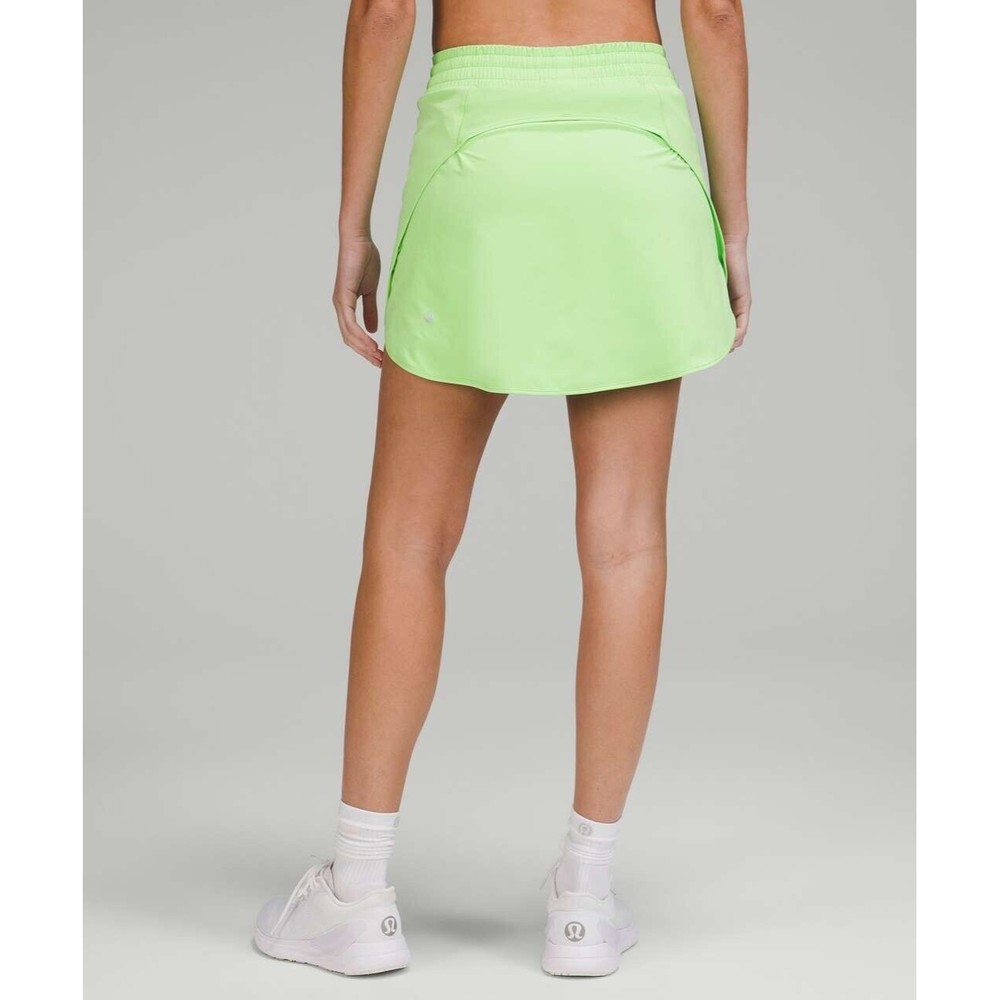 Lululemon Hotty Hot High-Rise Skirt Long, Size 4 Scream Green Light New - Picture 4 of 7